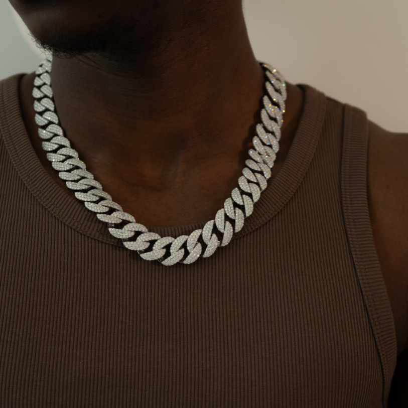 14MM CUBAN CHAIN VVS MOISSANITE