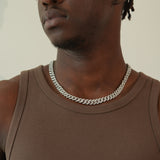10MM CUBAN CHAIN VVS MOISSANITE - S925 SILVER - STATEMENT POWER PIECE