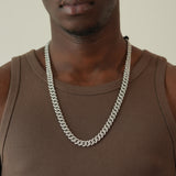10MM CUBAN CHAIN VVS MOISSANITE - S925 SILVER - STATEMENT POWER PIECE