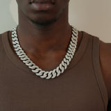 18MM CUBAN CHAIN VVS MOISSANITE - S925 SILVER - MAXIMUM IMPACT LUXURY