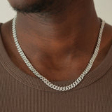 6MM CUBAN CHAIN VVS MOISSANITE - S925 SILVER - SLEEK PREMIUM DESIGN