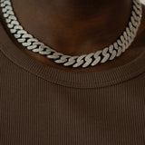 18MM CUBAN CHAIN LAB GROWN DIAMOND - SUPREME AUTHORITY SYMBOL