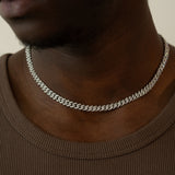 6MM CUBAN CHAIN VVS MOISSANITE - S925 SILVER - SLEEK PREMIUM DESIGN