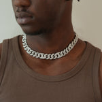 Clazoire 15mm Pig Nose Cuban chain, lab-grown diamonds in bold Cuban link design – Clazoire luxury jewellery