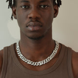 Clazoire 15mm Pig Nose Cuban chain, lab-grown diamonds in bold Cuban link design – Clazoire luxury jewellery