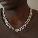 Clazoire 15mm Pig Nose Cuban chain, lab-grown diamonds in bold Cuban link design – Clazoire luxury jewellery