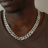 Clazoire 15mm Pig Nose Cuban chain, lab-grown diamonds in bold Cuban link design – Clazoire luxury jewellery