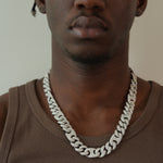 Clazoire 15mm Pig Nose Cuban chain, lab-grown diamonds in bold Cuban link design – Clazoire luxury jewellery