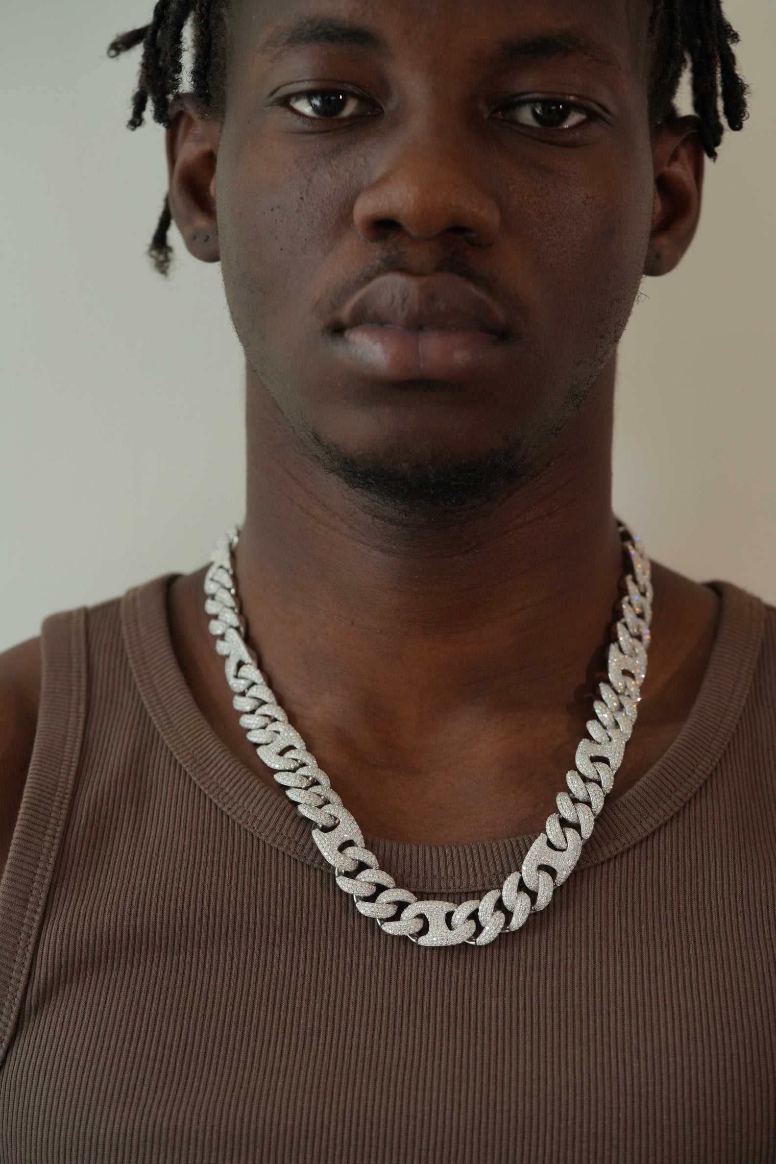 Clazoire 15mm Pig Nose Cuban chain, lab-grown diamonds in bold Cuban link design – Clazoire luxury jewellery