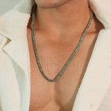 GREEN VVS MOISSANITE TENNIS CHAIN – EMERALD FIRE COLLECTION