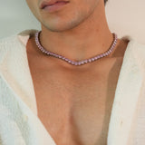 PINK VVS MOISSANITE TENNIS CHAIN – BLUSH FIRE COLLECTION