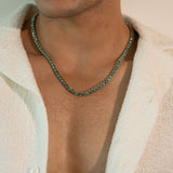 GREEN VVS MOISSANITE TENNIS CHAIN – EMERALD FIRE COLLECTION