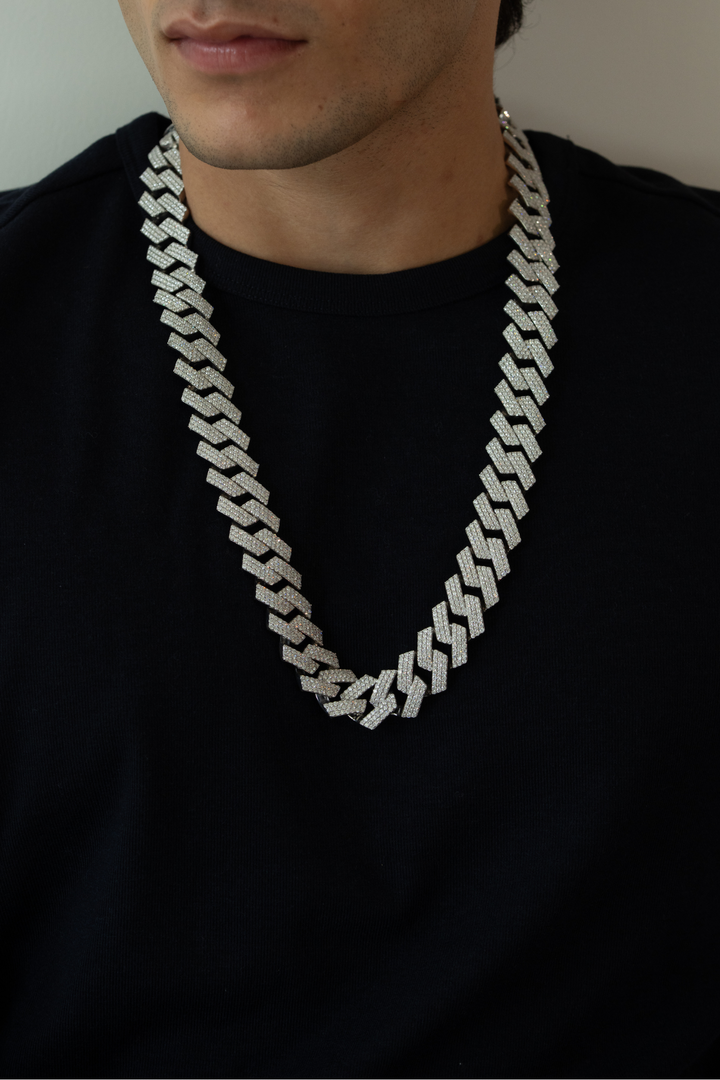 20MM CUBAN CHAIN LAB GROWN DIAMOND - PINNACLE ACHIEVEMENT SYMBOL