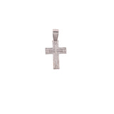 CLASSIC CROSS PENDANT MOISANNITE – S925 SILVER WITH 14K WHITE GOLD PLATING