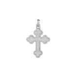FLORAL CROSS PENDANT LAB-GROWN DIAMOND – SACRED INNOVATION IN 14K SOLID GOLD
