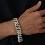 20MM CUBAN BRACELET VVS MOISSANITE - S925 SILVER - ULTIMATE LEGACY PIECE