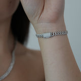 6MM CUBAN BRACELET VVS MOISSANITE - S925 SILVER - SLEEK PREMIUM DESIGN