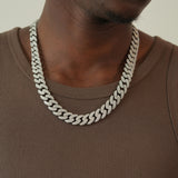 14MM CUBAN CHAIN VVS MOISSANITE - S925 SILVER - ULTIMATE POWER STATEMENT