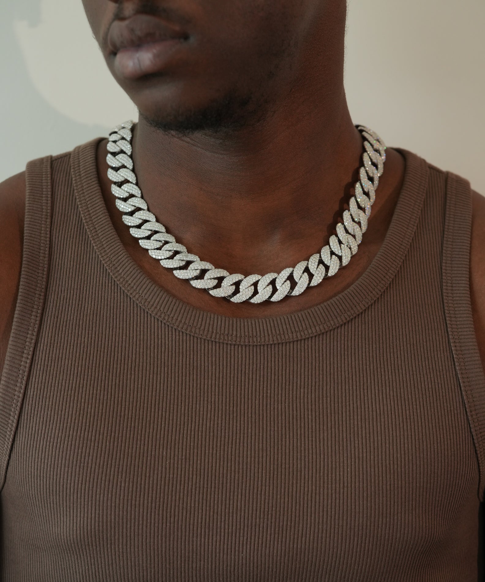 18MM CUBAN CHAIN VVS MOISSANITE - S925 SILVER - MAXIMUM IMPACT LUXURY