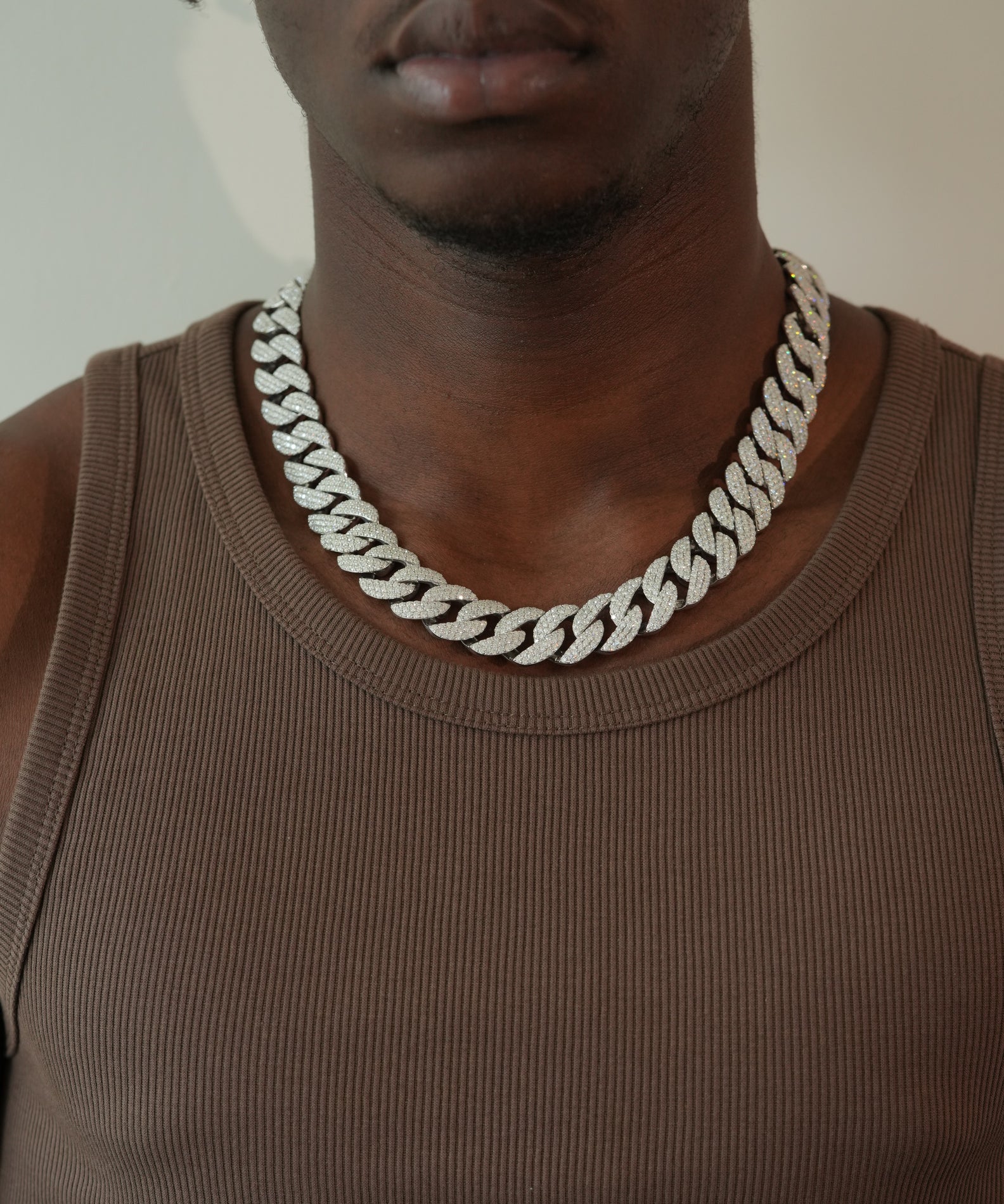 18MM CUBAN CHAIN VVS MOISSANITE - S925 SILVER - MAXIMUM IMPACT LUXURY