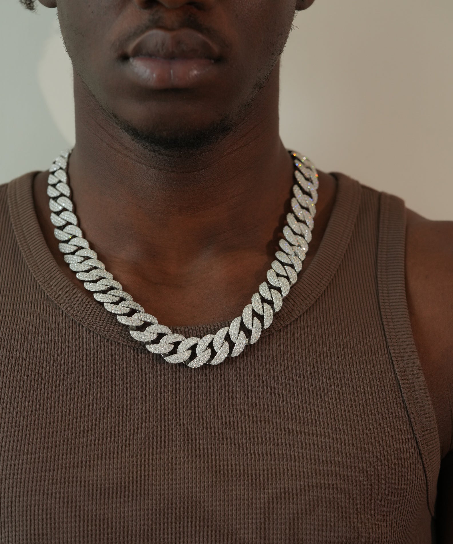 18MM CUBAN CHAIN VVS MOISSANITE - S925 SILVER - MAXIMUM IMPACT LUXURY