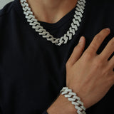 20MM CUBAN CHAIN VVS MOISSANITE - S925 SILVER - ULTIMATE LEGACY PIECE