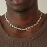 6MM CUBAN CHAIN VVS MOISSANITE - S925 SILVER - SLEEK PREMIUM DESIGN