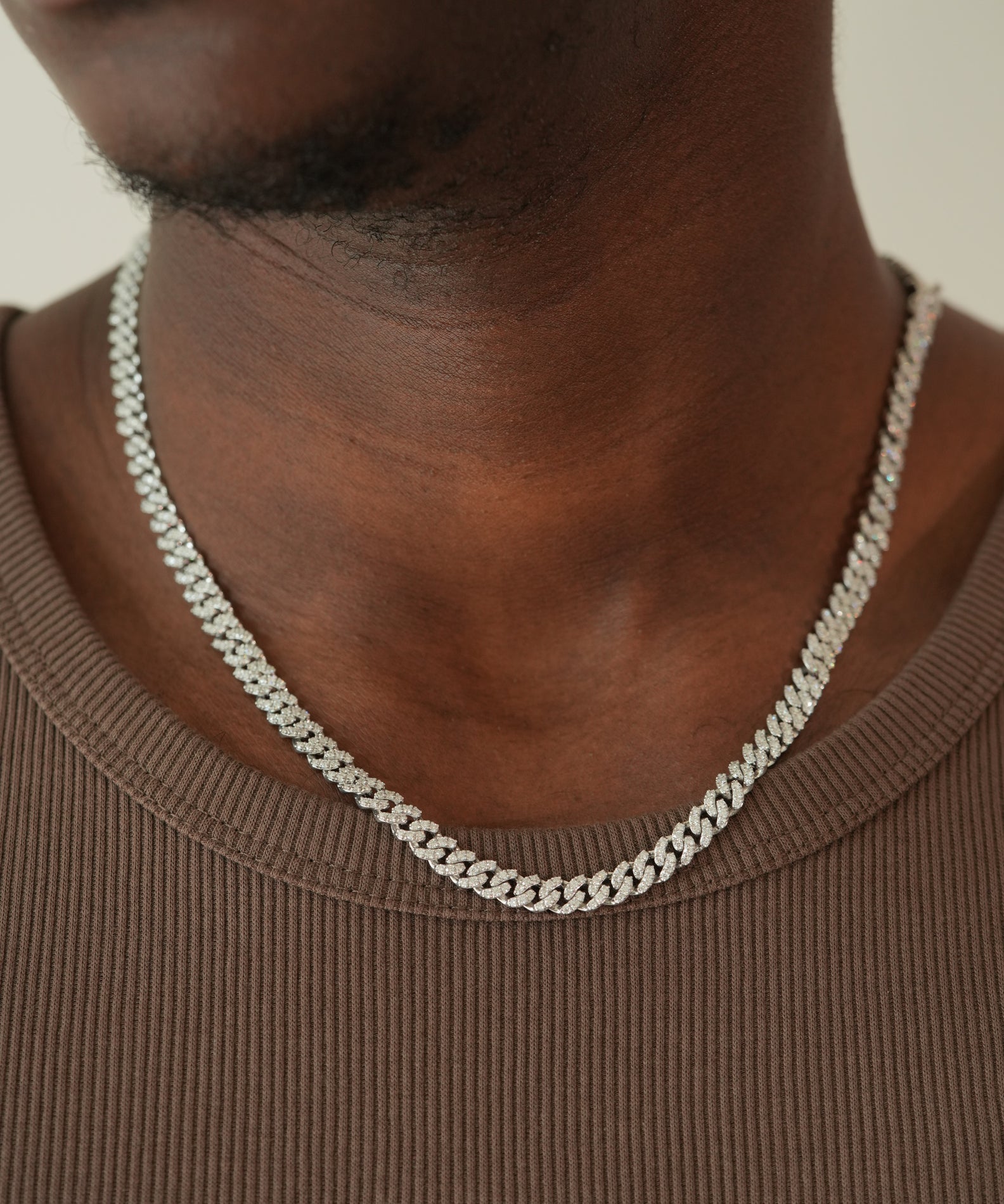 6MM CUBAN CHAIN VVS MOISSANITE - S925 SILVER - SLEEK PREMIUM DESIGN