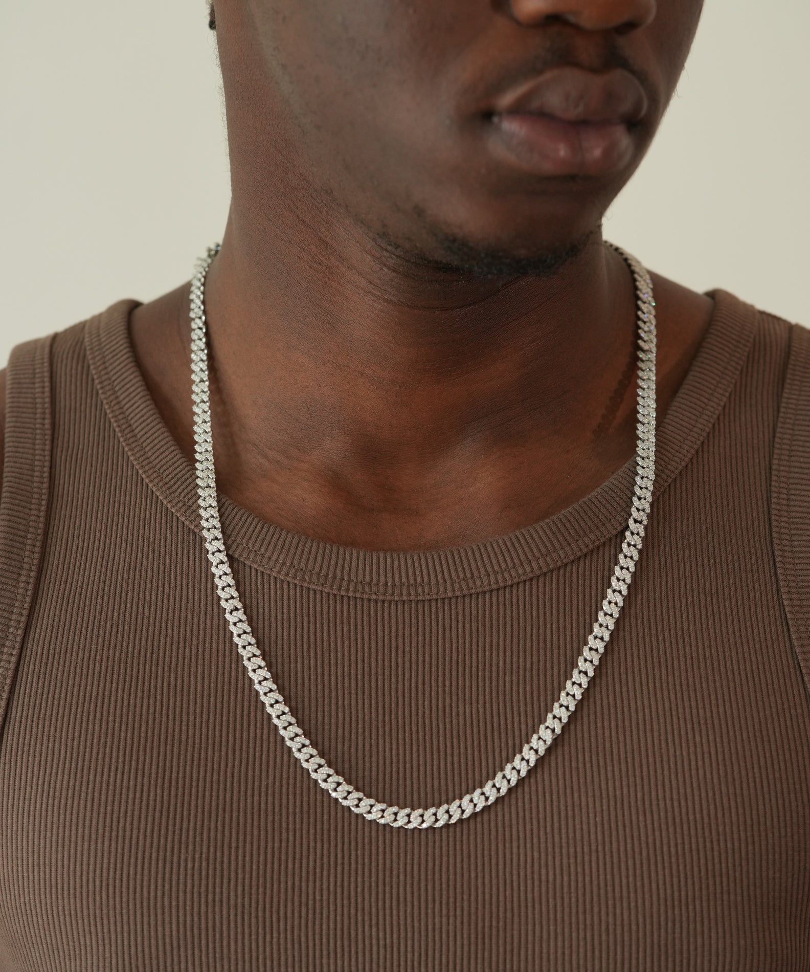 6MM CUBAN CHAIN VVS MOISSANITE - S925 SILVER - SLEEK PREMIUM DESIGN