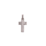 EMERALD CROSS PENDANT LAB - GROWN DIAMOND – SACRED PROSPERITY IN 14K SOLID GOLD