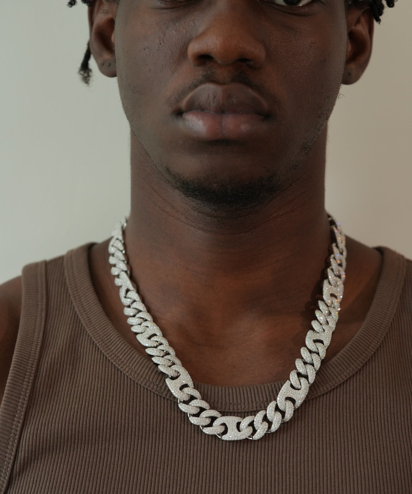 Clazoire 15mm Pig Nose Cuban chain, lab-grown diamonds in bold Cuban link design – Clazoire luxury jewellery